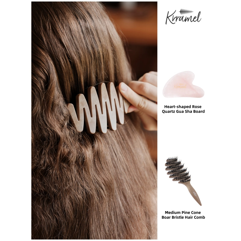 Krramel Heart-Shaped Rose Quartz Gua Sha - Facial Sculpting Tool for Contouring & Anti-Aging