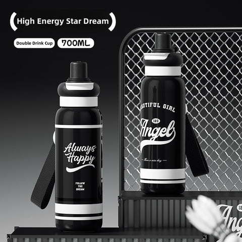 STAR+ 700ml Dual-Use Thermal Bottle - Vacuum Insulated Stainless Steel with Easy-Clean Design for Hot & Cold Drinks