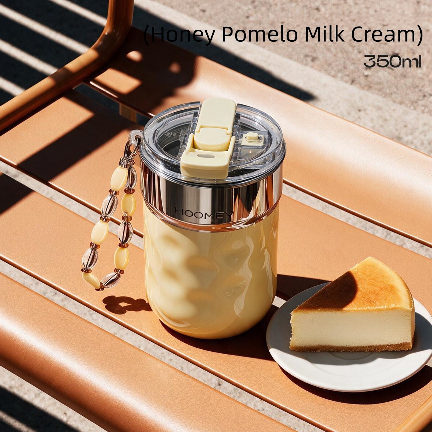 HOOMEY Floating Light Ceramic-Lined Mug – 316 Stainless Steel Insulated Coffee Tumbler with Quick-Release Drinking Module, Leak-Proof Screw Lid, Removable Crystal & Star Pendant, 350ml/500ml
