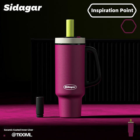 Sidagar Freedom Cup 1100ML - One-Touch Open Vacuum Insulated Tumbler, 12H Hot / 24H Cold, 316L Stainless Steel, Leakproof Travel Mug