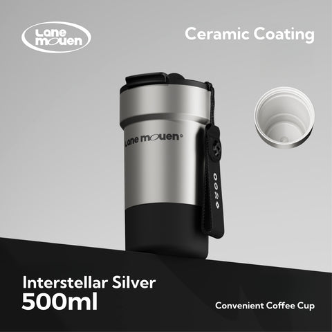 LANE MOUEN Portable Stainless Steel Insulated Coffee Tumbler 500ml - Leak-Proof Design