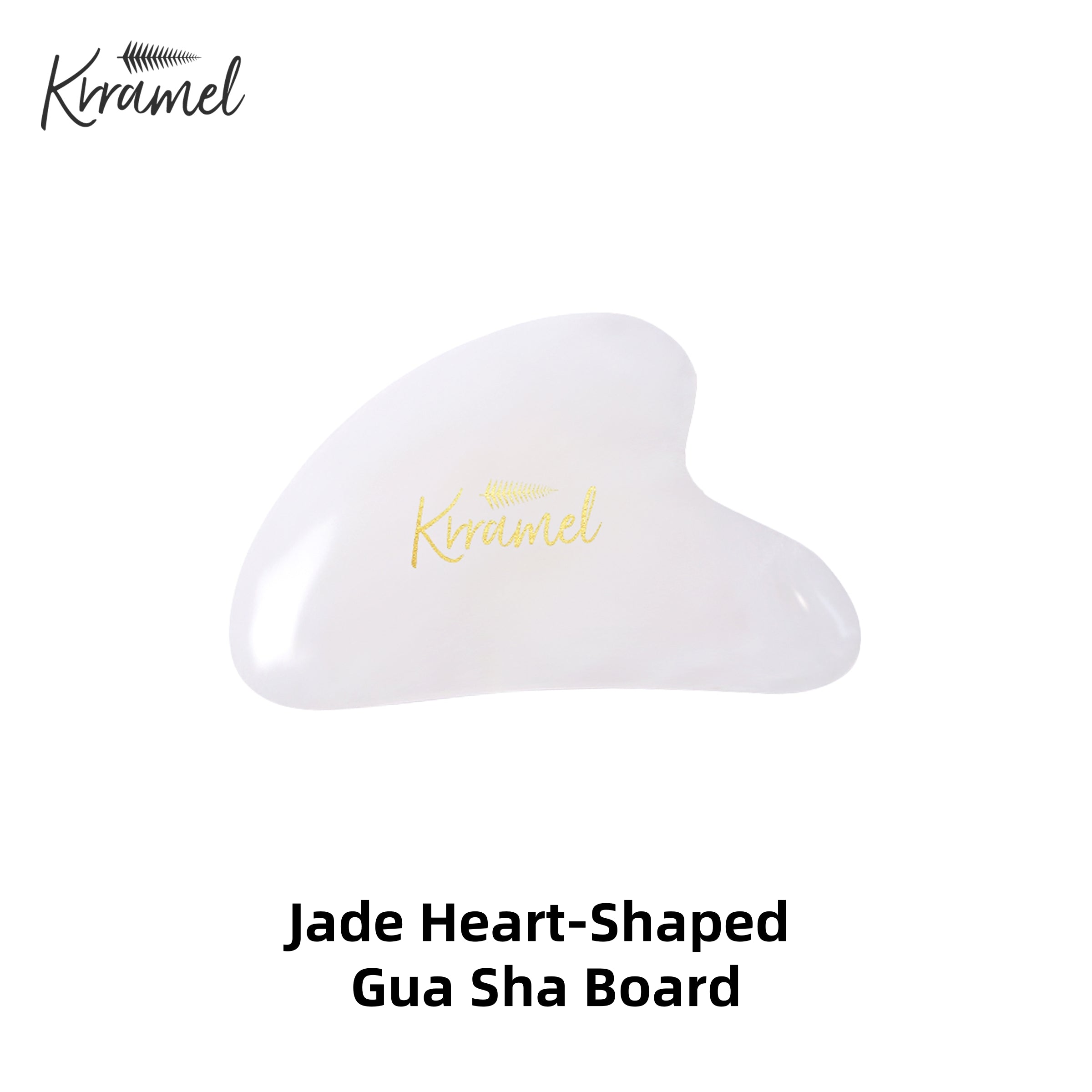 Krramel Heart-Shaped Rose Quartz Gua Sha - Facial Sculpting Tool for Contouring & Anti-Aging