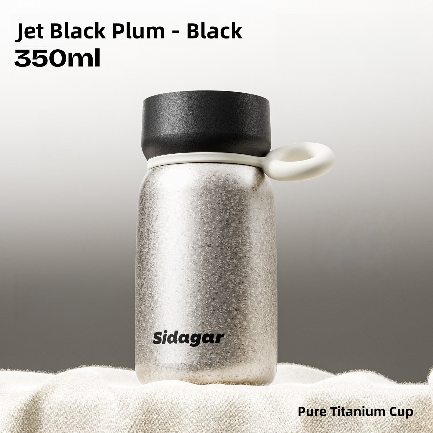 Sidagar 100% Pure Titanium Travel Mug | Lightweight 350ml Insulated Coffee Cup | Leak-Proof Double Wall Vacuum Thermo Flask | Odor-Free & Antibacterial for Healthy Drinks