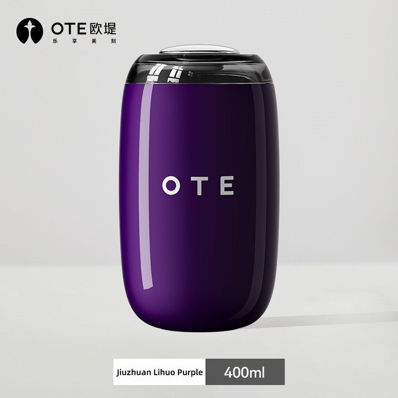 OTE Retro Wine Glass Insulated Coffee Tumbler – 10 oz / 14 oz SUS 316 Stainless Steel Travel Mug with Sliding Lid – Leak-Proof, BPA-Free, 6-Hour Heat/Cold Retention – Retro Italian Aesthetic for Latte, Tea, and Cold Brew