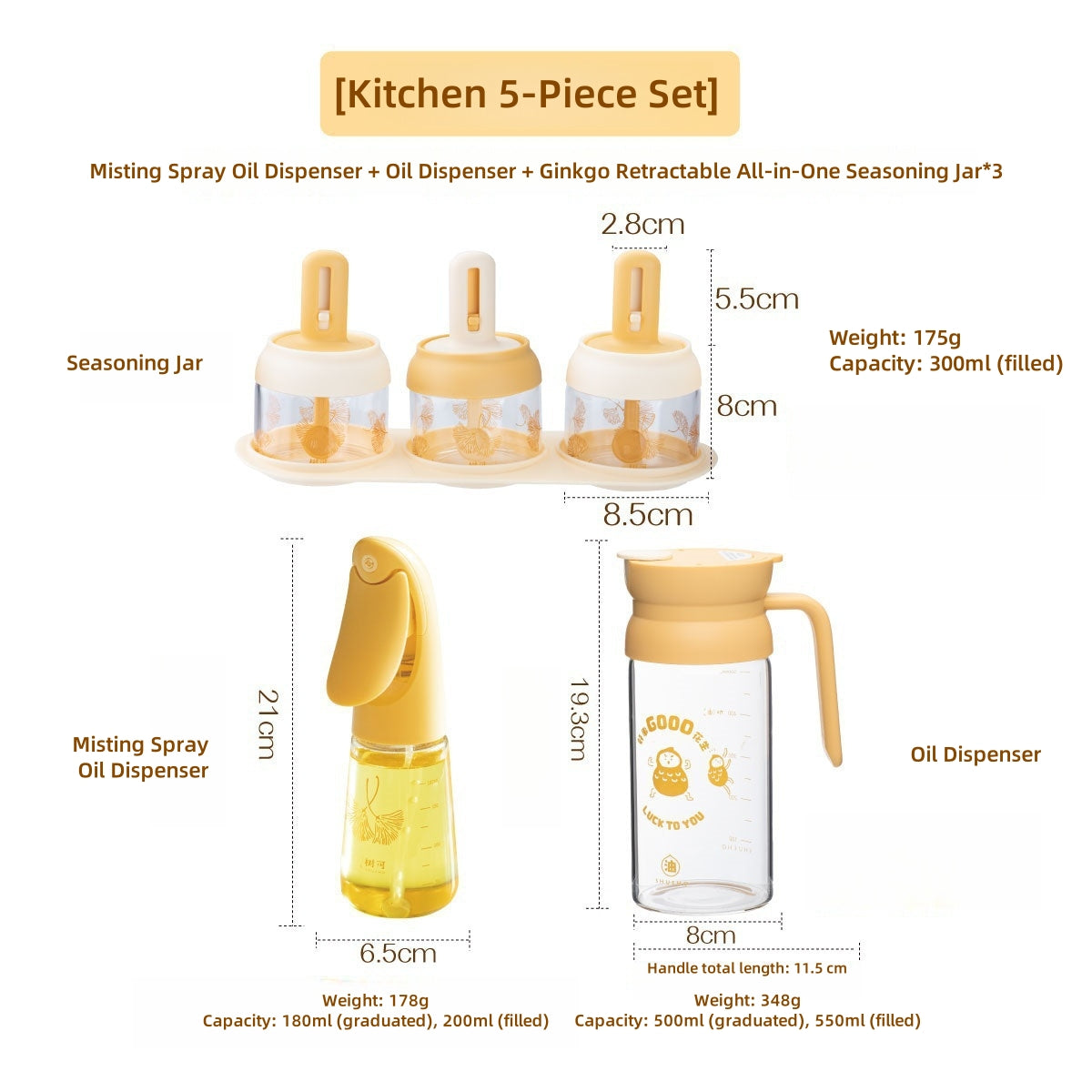 SHUEHO Premium Borosilicate Glass Oil Spray Bottle - 180ml Leak-Proof Kitchen Oil Mister with 1g Precision Control, High-Temperature Resistant & Non-Drip Design