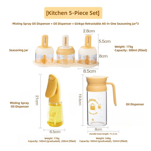 SHUEHO Premium Borosilicate Glass Oil Spray Bottle - 180ml Leak-Proof Kitchen Oil Mister with 1g Precision Control, High-Temperature Resistant & Non-Drip Design