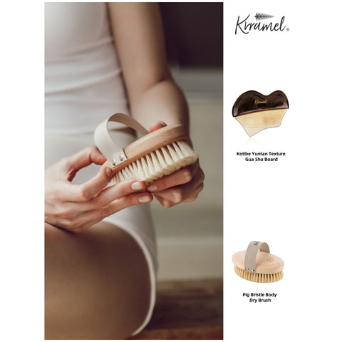 Krramel Luxury African Blackwood & Yak Horn Facial Sculpting Tool – 27° Ergonomic Gua Sha for Lymphatic Drainage & Contouring