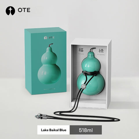 OTE Rainbow Gourd-Shaped Stainless Steel Insulated Tumbler with Straw | 300ml & 518ml | Leak-Proof, Portable, Hot & Cold Drink Bottle