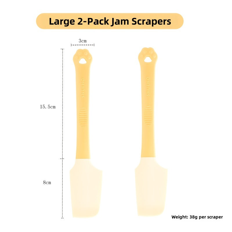 Multifunctional Silicone Jar Scraper & Can Opener - Curved Zero-Waste Kitchen Tool, Food-Grade, Compact Design for Bottles and Cans
