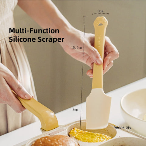 Multifunctional Silicone Jar Scraper & Can Opener - Curved Zero-Waste Kitchen Tool, Food-Grade, Compact Design for Bottles and Cans