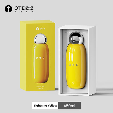 OTE Retro Bowling Bottle - 450ml Insulated Water Bottle | SUS316 Stainless Steel Vacuum Flask with 6H Heat Retention | Leakproof Travel Coffee Cup for Hiking, Office & Gym