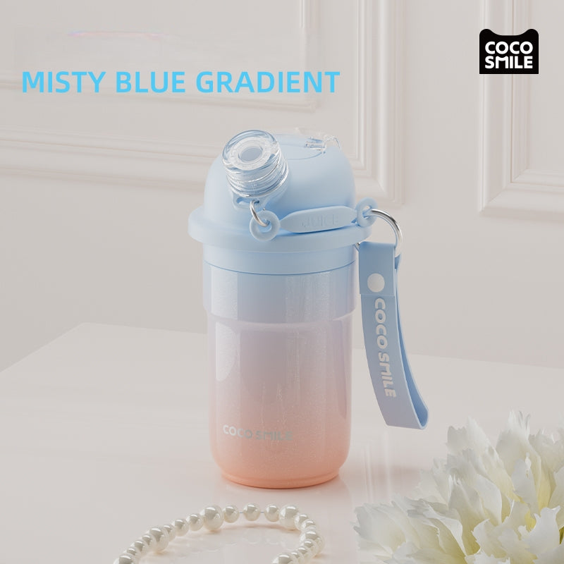 COCO SMILE 560ml Vacuum Insulated Tumbler - Dual Drink Modes, 24H Temperature Retention, 316 Stainless Steel, BPA-Free