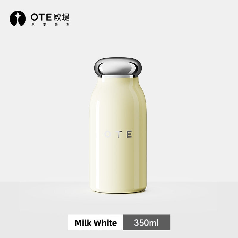 OTE 350ml/500ml Insulated Milk Cup, Italian Retro Vacuum Flask, SUS316 Seamless Liner, Leak-Proof Water Bottle for Kids & Adults, 6H Heat Retention, BPA-Free, 4 Colors