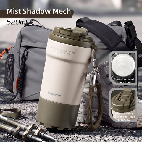 Sidagar Large Ceramic-Lined Dual-Drink Travel Bottle