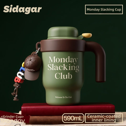 Sidagar Workday Club 590ml Ceramic-Lined Straw Tumbler