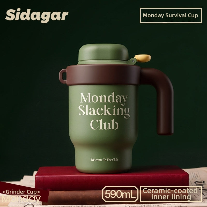 Sidagar Workday Club 590ml Ceramic-Lined Straw Tumbler