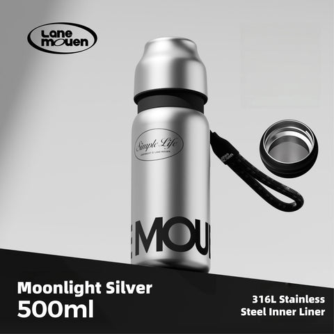 LANE MOUEN Vitality Thermos Mug – One-Touch Flip Lid Insulated Water Bottle, 316L Stainless Steel or Ceramic Liner, 6H Hot & Cold Retention, 360° Leak-Proof, 500ml/700ml