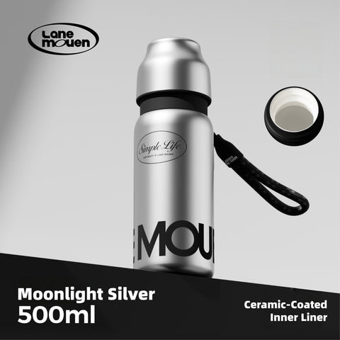 LANE MOUEN Vitality Thermos Mug – One-Touch Flip Lid Insulated Water Bottle, 316L Stainless Steel or Ceramic Liner, 6H Hot & Cold Retention, 360° Leak-Proof, 500ml/700ml
