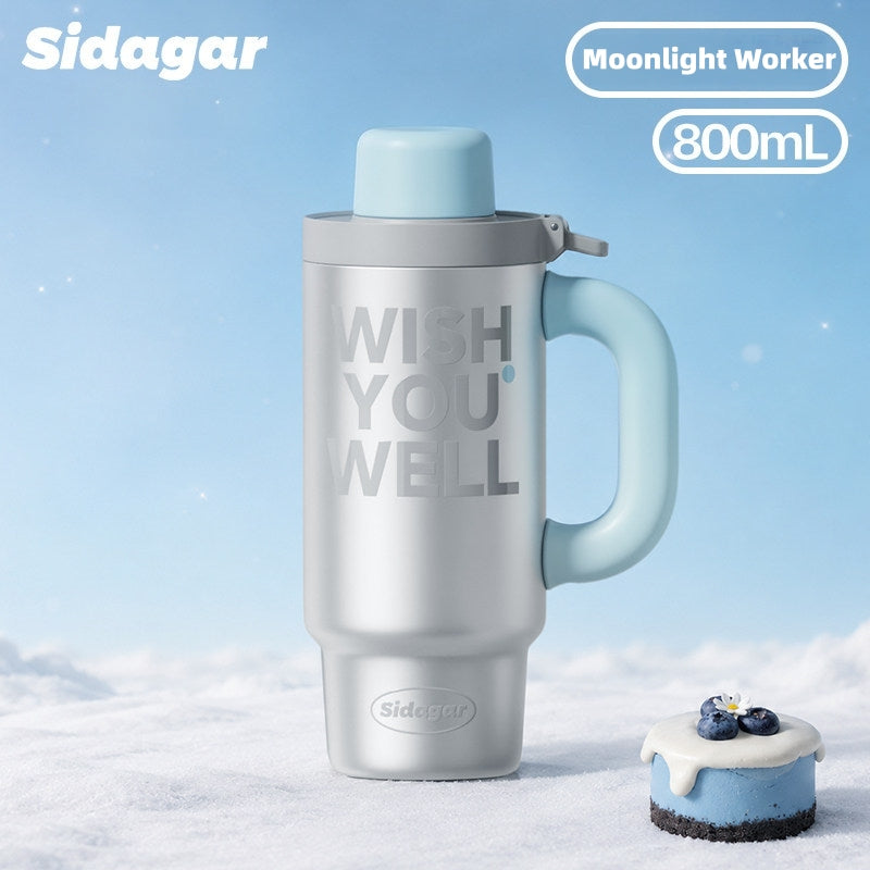 Sidagar 800ml Insulated Tumbler "Niuma" Beast of Burden Pro, 316L Ceramic Coated, Leakproof One-Click Mug