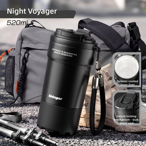 Sidagar Large Ceramic-Lined Dual-Drink Travel Bottle