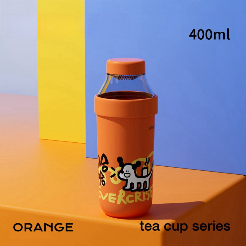 EVERCRISE Premium HAHA Tea Bottle 400ml - Leakproof, Detachable, and Insulated for Hot & Cold Beverages