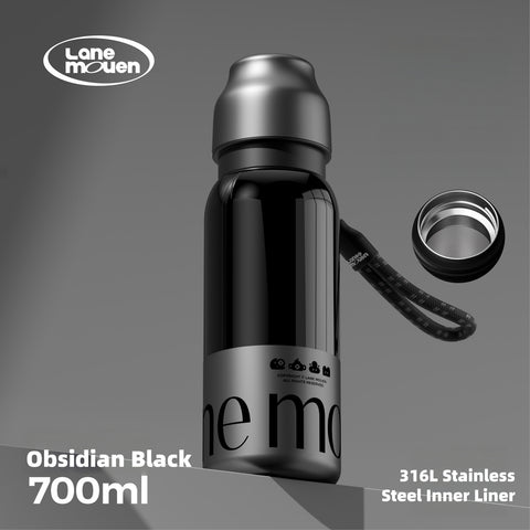 LANE MOUEN Vitality Thermos Mug – One-Touch Flip Lid Insulated Water Bottle, 316L Stainless Steel or Ceramic Liner, 6H Hot & Cold Retention, 360° Leak-Proof, 500ml/700ml