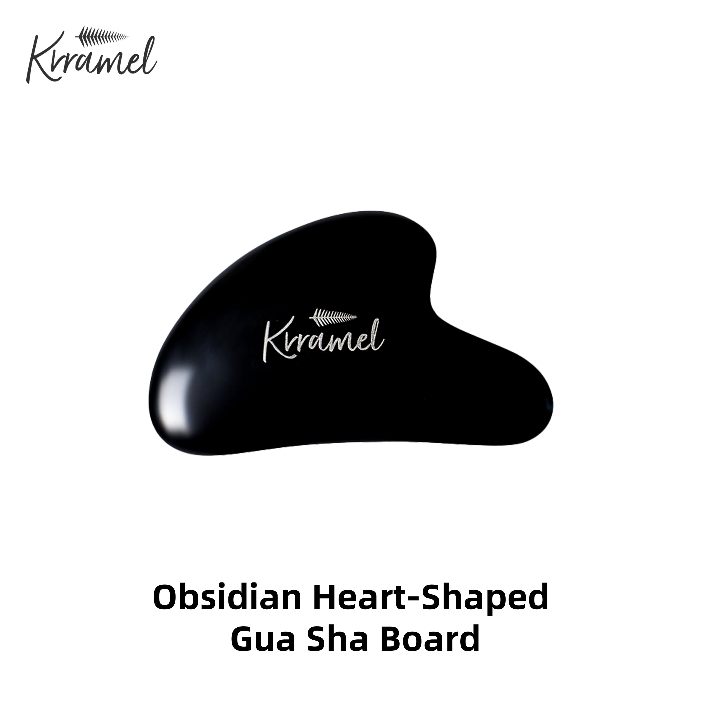 Krramel Heart-Shaped Rose Quartz Gua Sha - Facial Sculpting Tool for Contouring & Anti-Aging