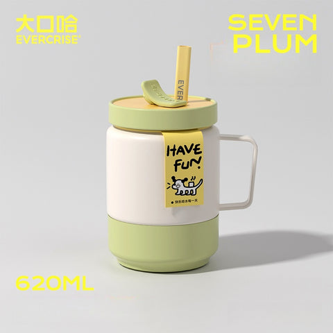 EVERCRISE HipHop Cup: Fun and Functional Insulated Straw Cup 620ml