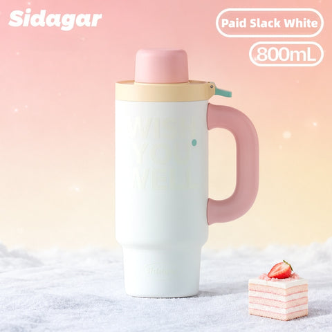 Sidagar 800ml Insulated Tumbler "Niuma" Beast of Burden Pro, 316L Ceramic Coated, Leakproof One-Click Mug