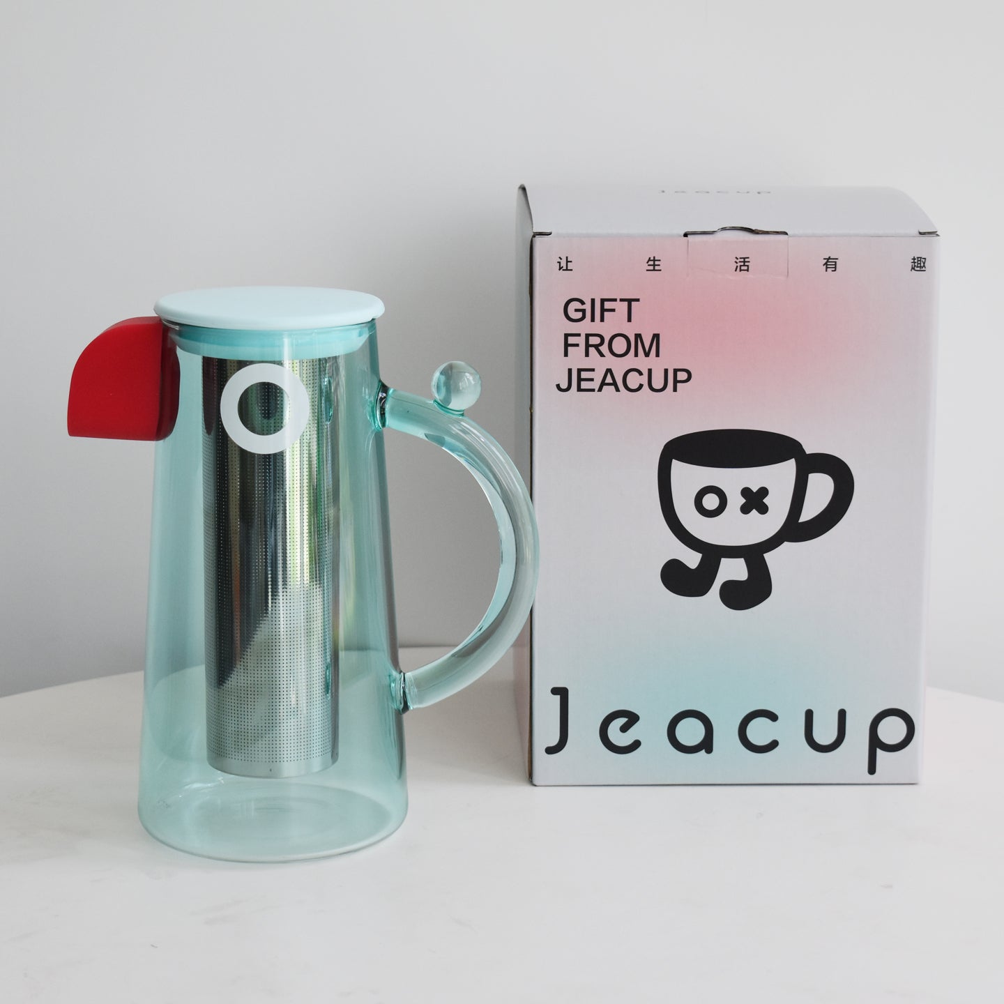 JEACUP Parrot Water Bottle - 1100ml Design, Red Dot Museum Collection, Perfect for Home and Gift Use