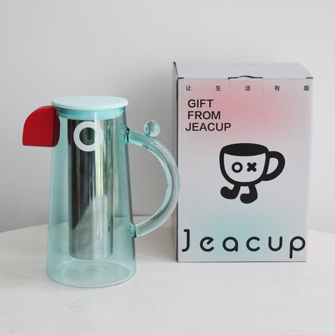 JEACUP Parrot Water Bottle - 1100ml Design, Red Dot Museum Collection, Perfect for Home and Gift Use