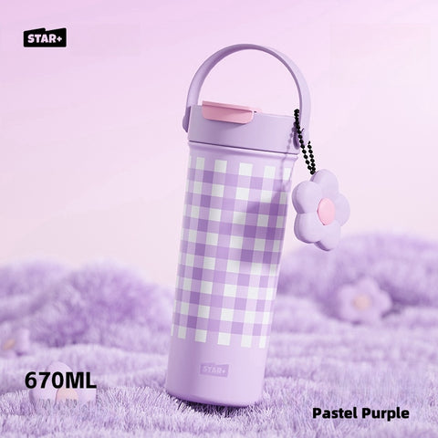 Star+ Floral Vacuum Flask | 360° Leak-Proof Insulated Bottle with Tea Infuser