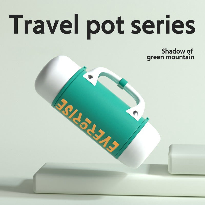 EVERCRISE Versatile Insulated Flip Bottle with Straw Stainless Steel Travel Pot 1100ml