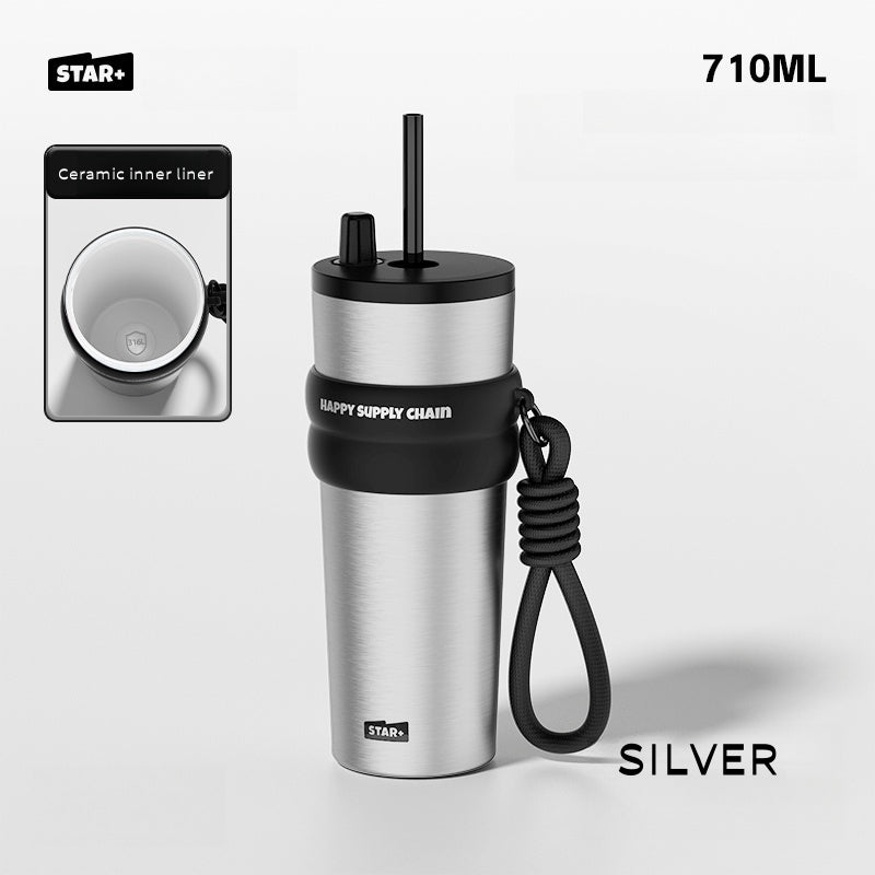 STAR+ Classic Business Thermos For Men – 710ML Ceramic-Coated Stainless Steel Travel Bottle