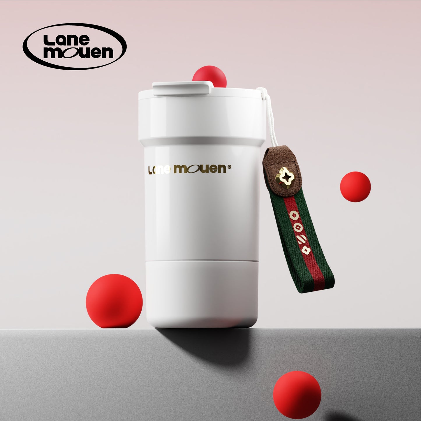 LANE MOUEN Portable Stainless Steel Leak-Proof Coffee Cup 500ml