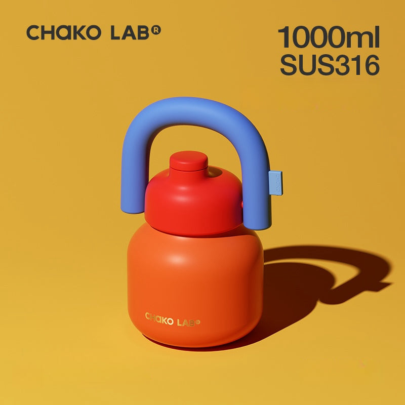 CHAKOLAB 1000ML LinLin Thermal and Cold Insulation Water Bottle - Portable Straw Bottle