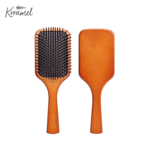 KRRAMEL Maple Wood Cushion Hair Brush Gift Set