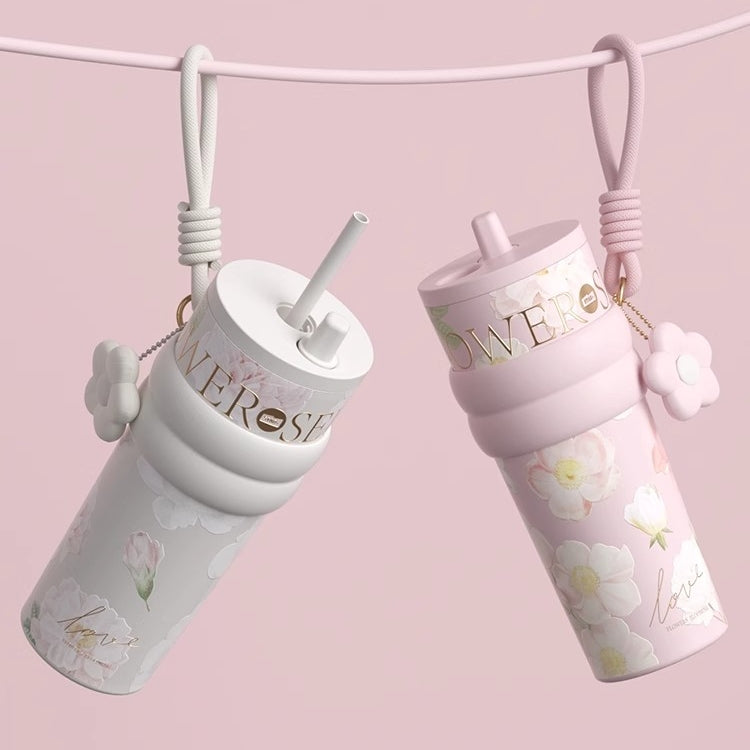 STAR+ FlorAurora floral design stainless steel water bottle