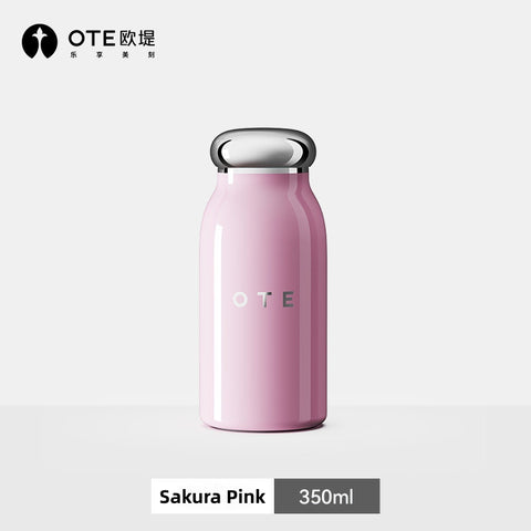 OTE 350ml/500ml Insulated Milk Cup, Italian Retro Vacuum Flask, SUS316 Seamless Liner, Leak-Proof Water Bottle for Kids & Adults, 6H Heat Retention, BPA-Free, 4 Colors