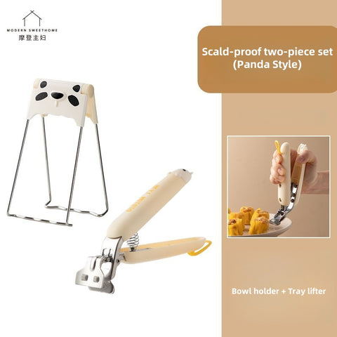 MDZF Heat-Resistant Adjustable Silicone Bowl Tongs - Non-Slip Anti-Scalding Kitchen Utensils for Oven, Microwave, and Dishwasher