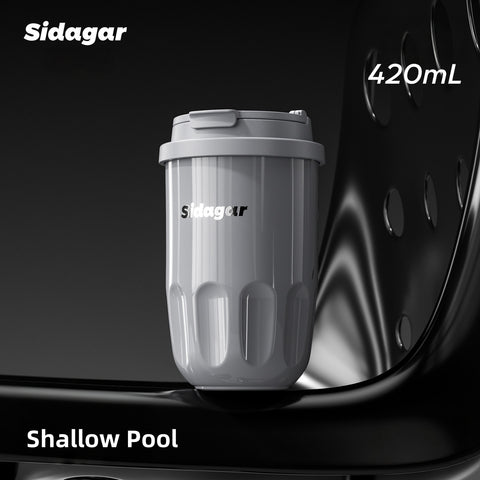 Sidagar 420ml Insulated Coffee Mug | S31603 Ceramic Lined Travel Cup | Leakproof Thermal Tumbler for Latte Art & Commute
