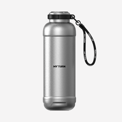MYTURN N1 Outdoor Insulated Stainless Steel Water Bottle – 12H Hot & 4H Cold, Leak-Proof, Durable Travel Thermos with Ergonomic Handle