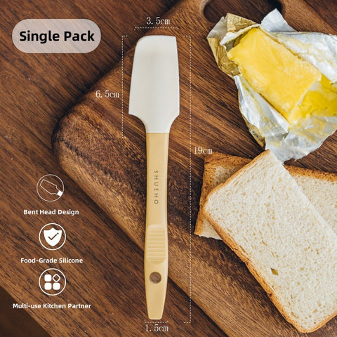 Multifunctional Silicone Jar Scraper & Can Opener - Curved Zero-Waste Kitchen Tool, Food-Grade, Compact Design for Bottles and Cans