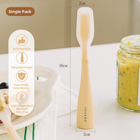 Multifunctional Silicone Jar Scraper & Can Opener - Curved Zero-Waste Kitchen Tool, Food-Grade, Compact Design for Bottles and Cans