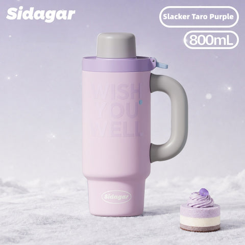 Sidagar 800ml Insulated Tumbler "Niuma" Beast of Burden Pro, 316L Ceramic Coated, Leakproof One-Click Mug