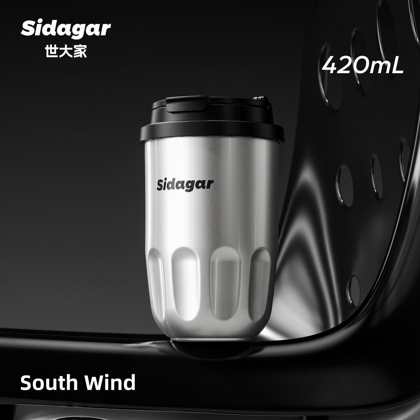 Sidagar 420ml Insulated Coffee Mug | S31603 Ceramic Lined Travel Cup | Leakproof Thermal Tumbler for Latte Art & Commute