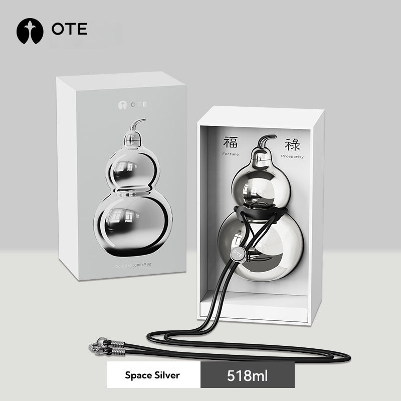 OTE Rainbow Gourd-Shaped Stainless Steel Insulated Tumbler with Straw | 300ml & 518ml | Leak-Proof, Portable, Hot & Cold Drink Bottle