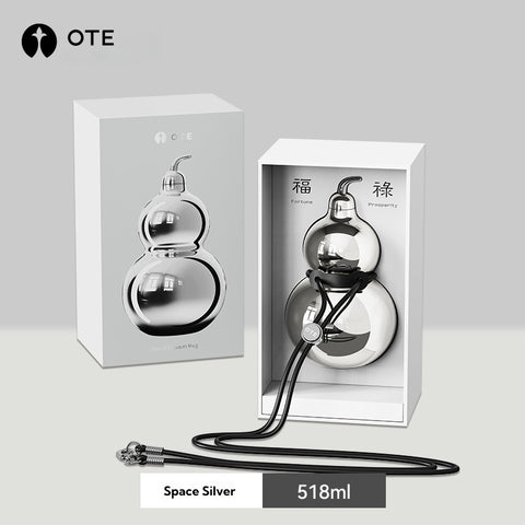 OTE Rainbow Gourd-Shaped Stainless Steel Insulated Tumbler with Straw | 300ml & 518ml | Leak-Proof, Portable, Hot & Cold Drink Bottle