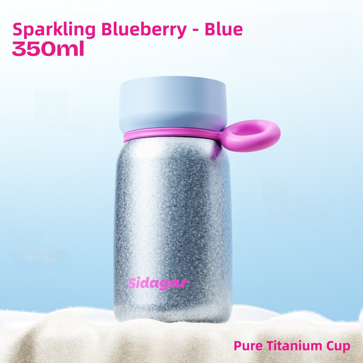 Sidagar 100% Pure Titanium Travel Mug | Lightweight 350ml Insulated Coffee Cup | Leak-Proof Double Wall Vacuum Thermo Flask | Odor-Free & Antibacterial for Healthy Drinks