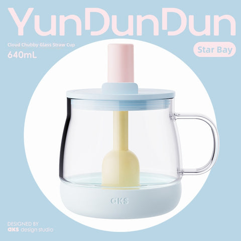 AKS Yunduodun 640ml Large Glass Tumbler: 6-in-1 Hydration Station with Tea Filter & Phone Stand